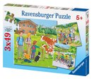 4005556092437 rodzinna wyprawa puzzle 3x49el ravensburger 092437 sklep zabawki dla dziecka mimi gry uk%c5%82adanki 
