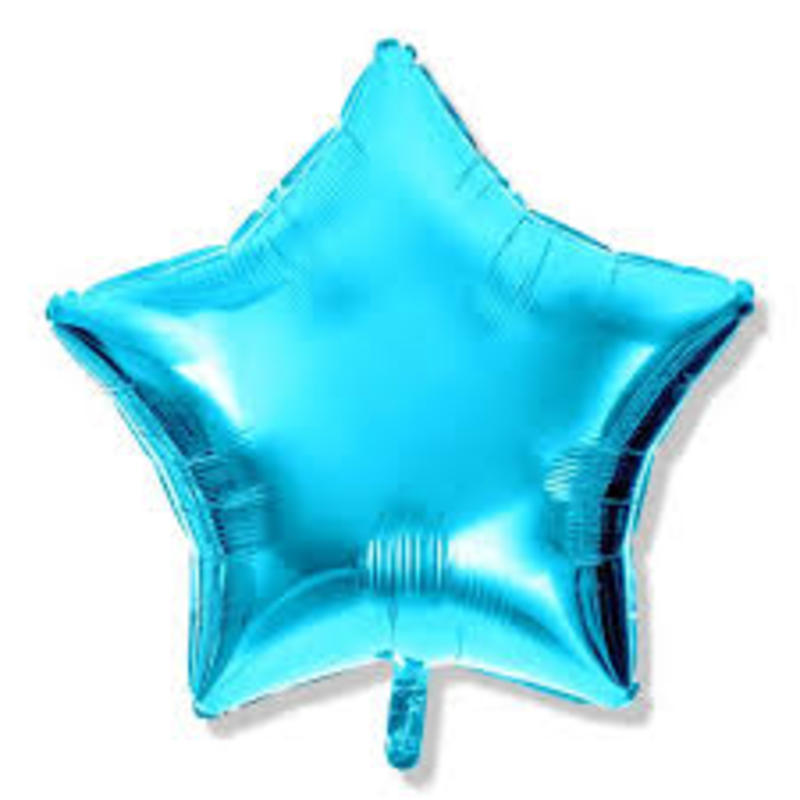 Balon foliowy gwiazdka jasnoniebieska  25 cm