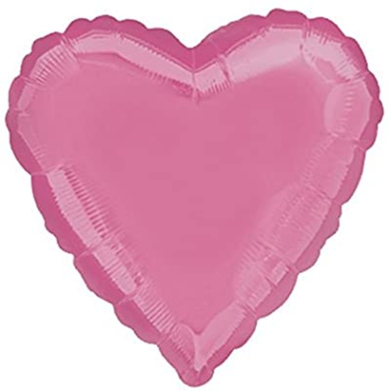 Heart bright bubble gum pink 45cm
